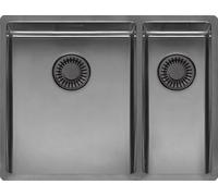 Évier REGINOX R39205 NEW YORK 34x40+18x40, finition Gun Metal II, à partir d'une largeur de meuble de 60 cm / à encastrer sans rebord / installation encastrée / à encastrer sous plan