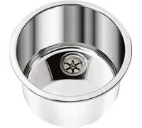 Evier rond en acier inox, poli miroir 420x180 mm , 1 pièce