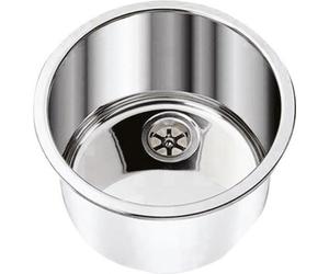Evier rond en acier inox, poli miroir 420x180 mm , 1 pièce