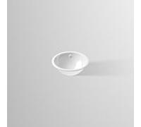 Évier sous plan Alape Ub. K400 2031700000 Ø 35,5 cm, blanc, sans trou de robinetterie, avec trop-plein
