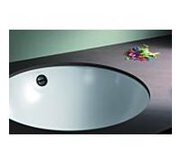 Évier sous plan Alape Ub. K450 2032700000 Ø 40,5 cm, blanc, sans trou de robinetterie, avec trop-plein