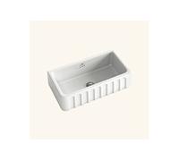 Evier timbre d'office céramique blanc VICTORIA 1 bac 79x50 cm