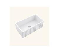 Evier timbre d'office céramique VICTORIA blanc 76,2x46 cm 1 bac - sans trop plein