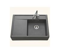 Evier timbre d'office granit gris KIWI 1 grand bac - 1 égouttoir