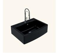 Evier timbre d'office granit noir FOCA 1 bac