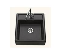Evier timbre d'office granit noir KIWI 1 bac 595x630