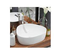 vidaXL Evier Triangulaire Céramique Blanc Lavabo Lave-mains Salle de Bain 142345