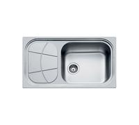 FOSTER évier BIG BOWL 86.1V.STD 1 bol + égouttoir (Bac d'égouttage brossé à gauche - Acier Inox)
