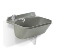 Évier utilitaire KADAX avec robinet pivotant, gris, robuste et polyvalent