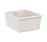vidaXL Lavabo blanc 370 x 460 mm 80% quartz et 20% résine