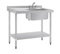 Vogue DY821 304 Égouttoir pour évier à gauche en acier inoxydable 1000 mm