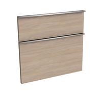 evineo ineo4 Ensemble de façades de tiroirs de meuble bas 83 cm, pour système de tiroirs Hettich, 2 tiroirs, pour poignées baguettes, BL000888,