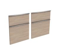 evineo ineo4 Façades de tiroirs de meuble bas 120 cm, pour système de tiroirs Hettich, 4 tiroirs, pour poignées baguettes,, BL001324OA,