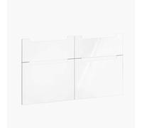 evineo ineo5 Ensemble de façades de tiroirs de meuble bas 128 cm, pour système de tiroirs Hettich, 4 tiroirs, avec poignée encastrée, BL000871,