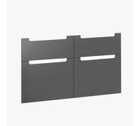 evineo ineo5 Ensemble de façades de tiroirs de meuble bas 128 cm, pour système de tiroirs Hettich, 4 tiroirs, avec poignée encastrée, BL000872,