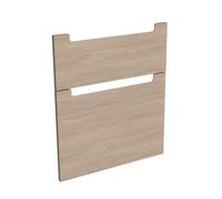 evineo ineo5 Ensemble de façades de tiroirs de meuble bas 61 cm, pour système de tiroirs Hettich, 2 tiroirs, avec poignée encastrée, BL000861,