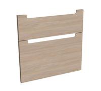 evineo ineo5 Ensemble de façades de tiroirs de meuble bas 83 cm, pour système de tiroirs Hettich, 2 tiroirs, avec poignée encastrée, BL000891,