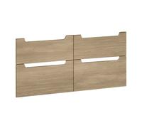 evineo ineo5 Ensemble de façades de tiroirs de meuble bas l: 129 cm, pour système de tiroirs Hettich, 4 tiroirs, avec poignée encastrée, BL000416,
