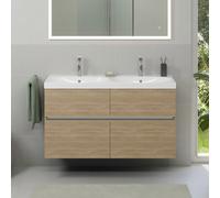evineo ineo5 evo Meuble bas l: 119 cm, 4 tiroirs, avec poignée encastrée, pour double vasque Geberit iCon & Acanto,, BE0980OA,