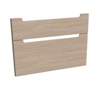 evineo ineo5 Façades de tiroirs de meuble bas 100 cm, pour système de tiroirs Hettich, 2 tiroirs, avec poignées encastrées, BL000498,