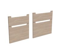evineo ineo5 Façades de tiroirs de meuble bas 140 cm, pour système de tiroirs Hettich, 4 tiroirs, avec poignées encastrées, BL000422,