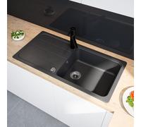 evineo line 100 Évier de cuisine avec surface de dépose latérale l: 100 P: 50 cm, FOD100LAN,