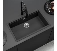 evineo line 150 Évier de cuisine l: 75,6 P: 45,6 cm, LAN100XLBL,