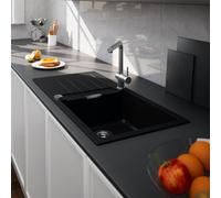 evineo line 550 Évier de cuisine avec surface de dépose latérale l: 100 P: 50 cm, PRD100LBL,