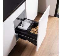 evineo m60 Poubelle avec système de tiroir et couvercle,, EV1058,