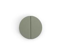 Evionlin Lot de 2 poignées de tiroir vertes de 6,3 cm (demi-rondes en laiton brossé, demi-lune, boutons en demi-cercle avec vis pour placard de cuisine, chambre à coucher, porte de meubles