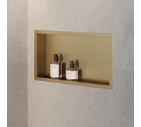 Eviso Niche de Douche Encastrable - Acier Inox 304 - Étagère Murale Salle de Bain avec Pente de 2% pour Écoulement - Design Minimaliste