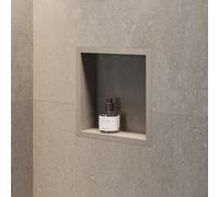 Eviso Niche de Douche Encastrable - Acier Inox 304 - Étagère Murale Salle de Bain avec Pente de 2% pour Écoulement - Design Minimaliste