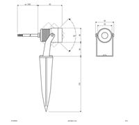 EVN LED Spot de jardin 5W 3000K 350lm 1,5m zul. anthr.