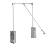 EVO - Barre de penderie escamotable, tringle relevable, penderie rabattable pour armoire 89 à 121 cm Barre porte-manteau réglable pour placard