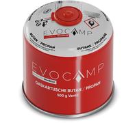 EVOCAMP 1x Cartouche de gaz butane 500g cartouche à vis avec gaz butane/propane 899 ml cartouche de gaz conforme à la norme EN417