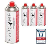 EVOCAMP 4X bouteilles de gaz butane 227g pour réchaud de camping chauffage au gaz ou brûleur de mauvaises herbes type MSF-1a