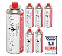 EVOCAMP 6X bouteilles de gaz butane 227g pour réchaud de camping, chauffage au gaz ou brûleur de mauvaises herbes type MSF-1a