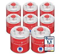 EVOCAMP 8X cartouche de gaz propane butane 450g, cartouche à vis avec filetage européen 7/16"" EN 417, bouteille de gaz 809ml