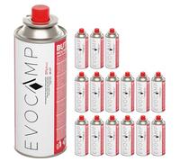 EVOCAMP Bouteilles de gaz Butane 227g pour réchaud de Camping, Chauffage au gaz ou brûleur de Mauvaises Herbes, Cartouche de gaz Type MSF-1a, pressurisée Universelle (16X)