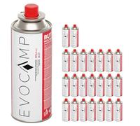 EVOCAMP Bouteilles de gaz Butane 227g pour réchaud de Camping, Chauffage au gaz ou brûleur de Mauvaises Herbes, Cartouche de gaz Type MSF-1a, pressurisée Universelle (24X)