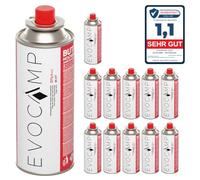 EVOCAMP Bouteilles de gaz Butane 227g pour réchaud de Camping, Chauffage au gaz ou brûleur de Mauvaises Herbes, Cartouche de gaz Type MSF-1a, pressurisée Universelle (12X)