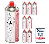 EVOCAMP Bouteilles de gaz Butane 227g pour réchaud de Camping, Chauffage au gaz ou brûleur de Mauvaises Herbes, Cartouche de gaz Type MSF-1a, pressurisée Universelle (8X)