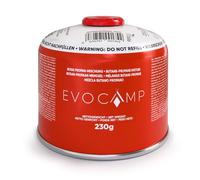 EVOCAMP Cartouches de gaz 230g à Valve vissante EN417, Filetage 7/16", mélange Butane-Propane pour réchaud Camping, Barbecue, Lampe à gaz, Lot de 1