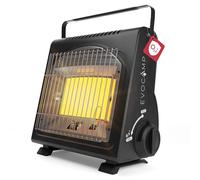 EVOCAMP Chauffage à gaz portable, réchauffeur de camping 1,7 kW, chauffage céramique, chauffage mobile pour une utilisation en extérieur avec détecteur de manque d’oxygène (ODS), chauffage pour tente