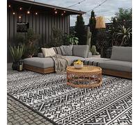 EVOCAMP Tapis d'extérieur 250x400 cm, résistant à la Pluie, imperméable, léger 3,6 kg, Couverture de Camping et Pique-Nique, Tapis en Plastique pour terrasse et Balcon, Fibres de polypropylène