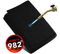 EVOCAMP tapis ignifuge 200x200 cm - protection cheminée anti-feu, tapis de protection pour sol de barbecue, plaque anti-feu, couverture anti-feu, tapis de protection ignifuge - résiste à 982 °C