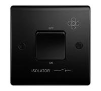 Evoges Vector 10AX Isolateur de ventilateur 3 pôles Extracteur de salle de | Isolation à 3 pôles pour ventilateurs extracteurs de salle de bain - Kit complet de vis de fixation et de bouchons pour une