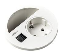 EVOline 159 273 007 000, prise Circle80 avec passage de câble et double chargeur USB C