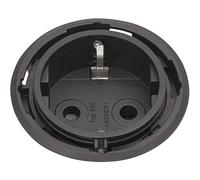 Evoline One prise de courant sans anneau de recouvrement ø 59mm avec fiche coudée matière synthétique noire
