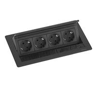 Evoline Flip Top Push M prise encastrée 4x, 230V - 3500W, noir